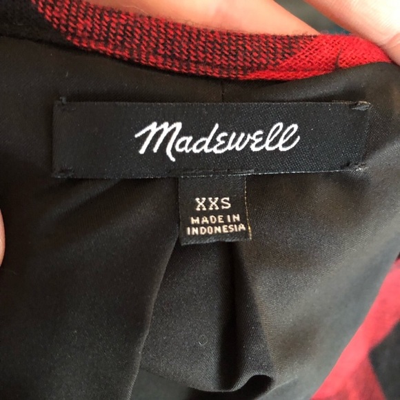 Madewell buffalo plaid long sleeved dress size XXS - Picture 6 of 7